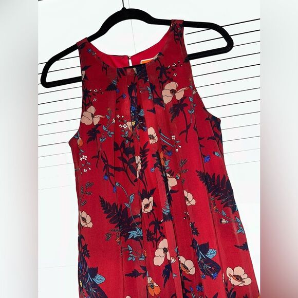ModCloth Women’s Pleated Floral Sleeveless‎ Shift Dress Size S - Picture 3 of 9